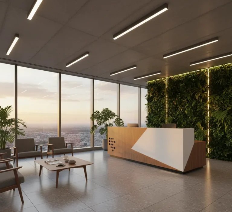 דלפק קבלה בחלל עסקי